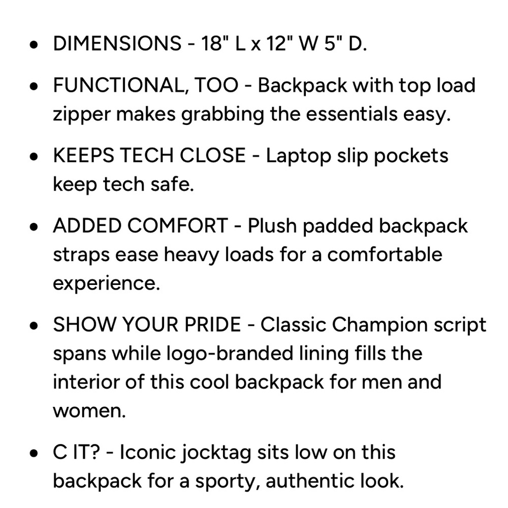 Champion Backpack - Picture 6 of 6